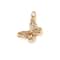 Charmalong&#x2122; 14K Gold Plated Butterfly Charm by Bead Landing&#x2122;